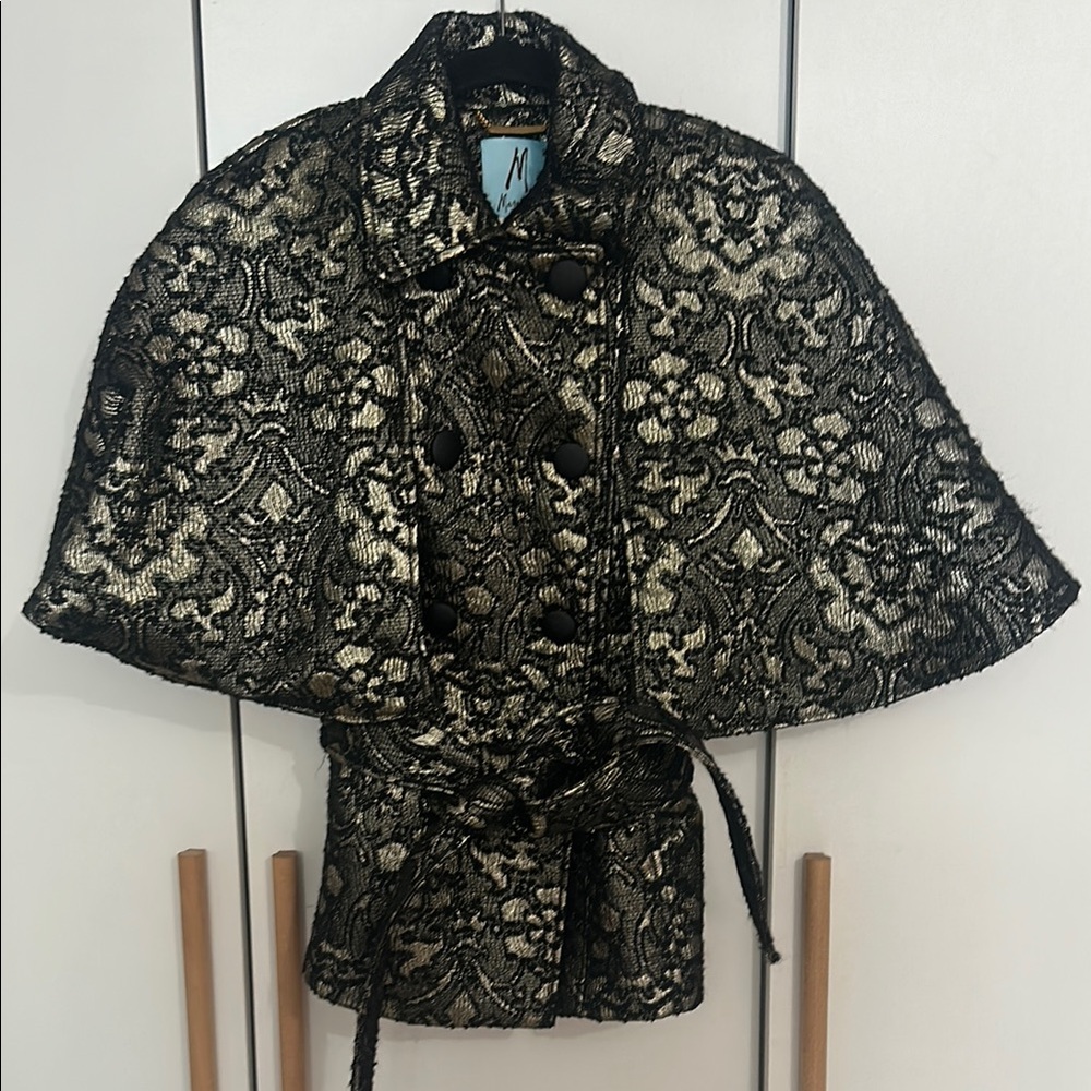 Marciano Black and Gold Cape Jacket